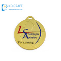 Fournisseur d&#39;or chine médaille académique plaquée or 3d en métal surélevé sur mesure pour souvenir